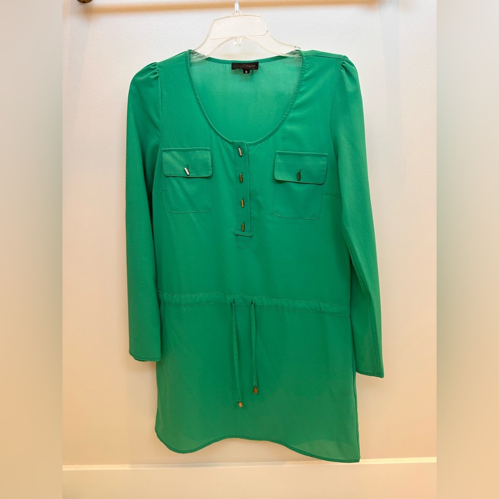 LovPosh Tie Waist Dress - Green - Size Small